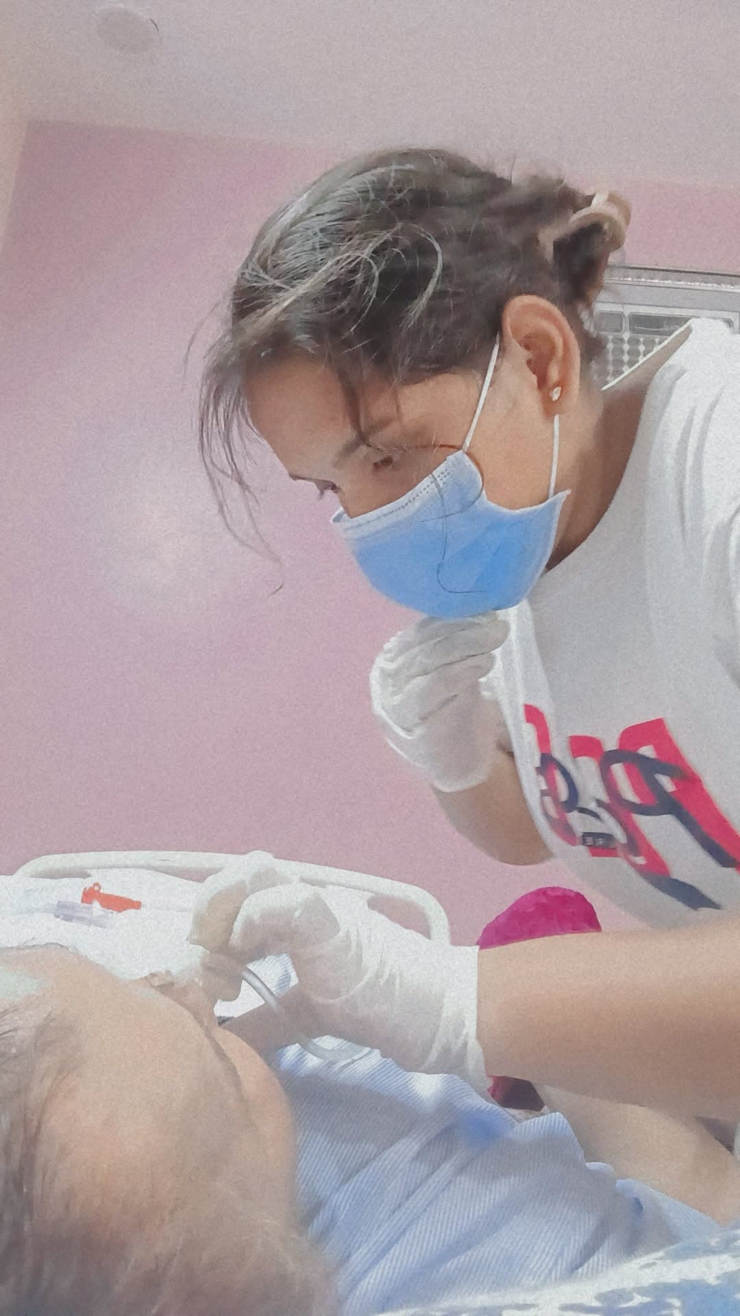 Healthcare professional providing patient care