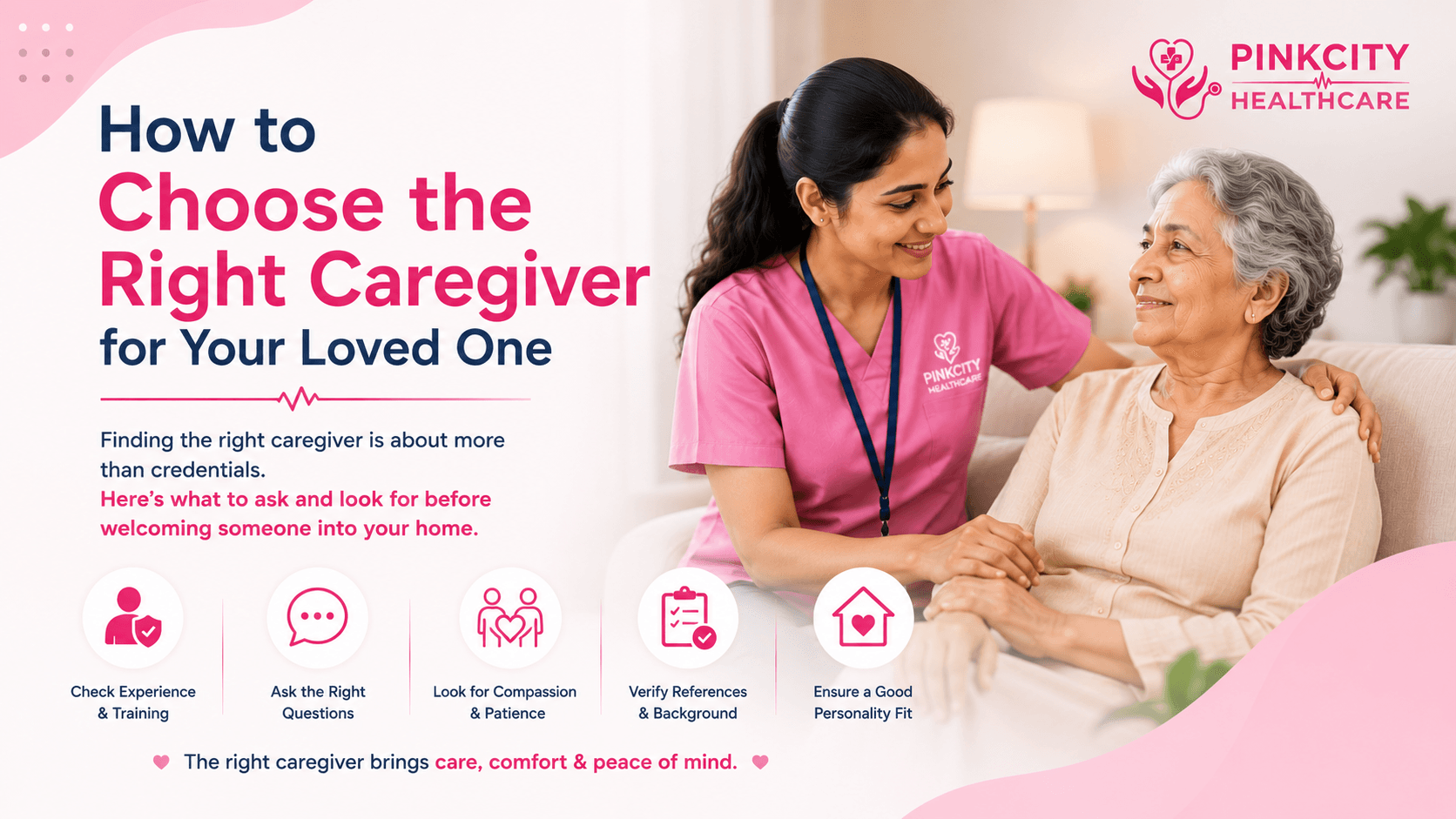 A family meeting with a caregiver in their living room